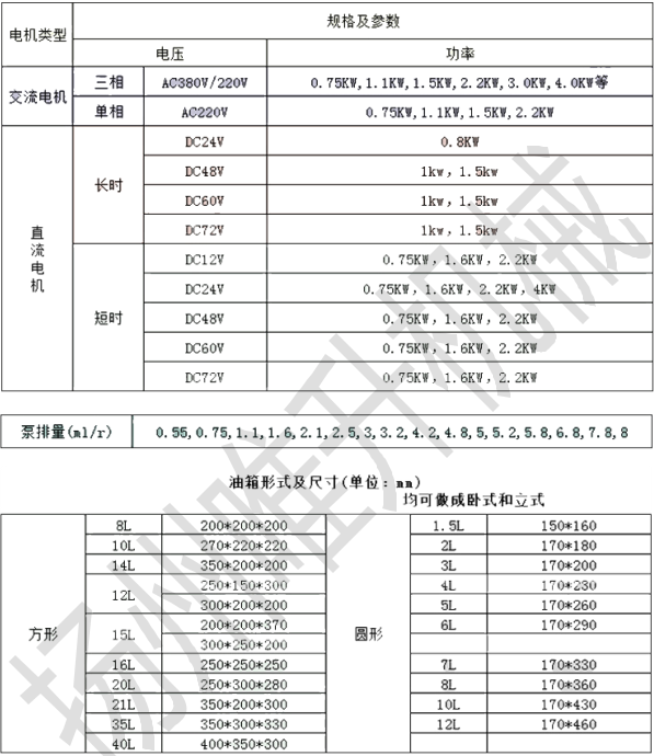 24v小型液壓動力單元總成舉升機(jī)液壓泵站